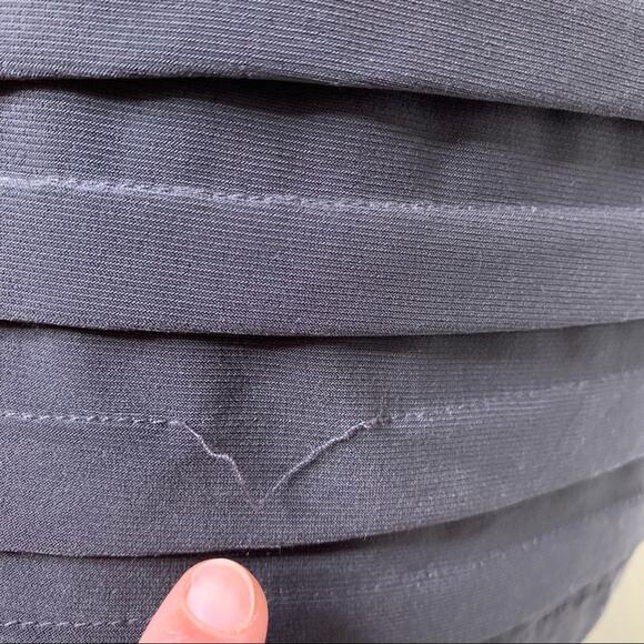 Cache charcoal gray rhinestone shoulder open back dress size 6 - Picture 8 of 15